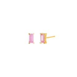 Arete mini Baguette Rosa