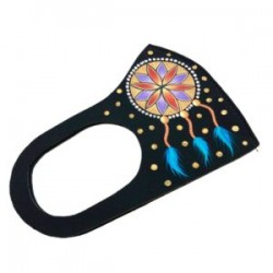 Cubre bocas Atrapasueños pintado a mano