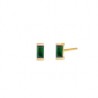 Arete mini Baguette Verde