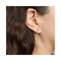 Arete mini Baguette Verde