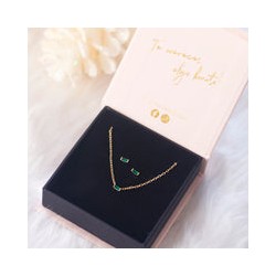 Arete mini Baguette Verde