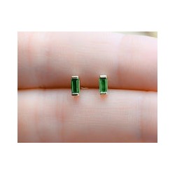 Arete mini Baguette Verde