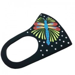 Cubre bocas Libélula pintado a mano