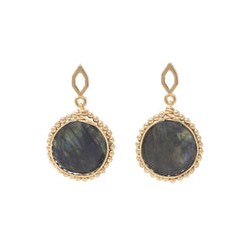 Aretes labradorita enmarcada