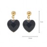 Aretes corazón de onix