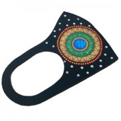 Cubre bocas Mandala pintado a mano