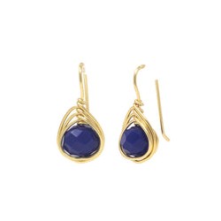 Aretes sencillo de cristal