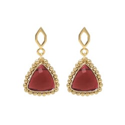 Aretes de Cuarzo Rojo
