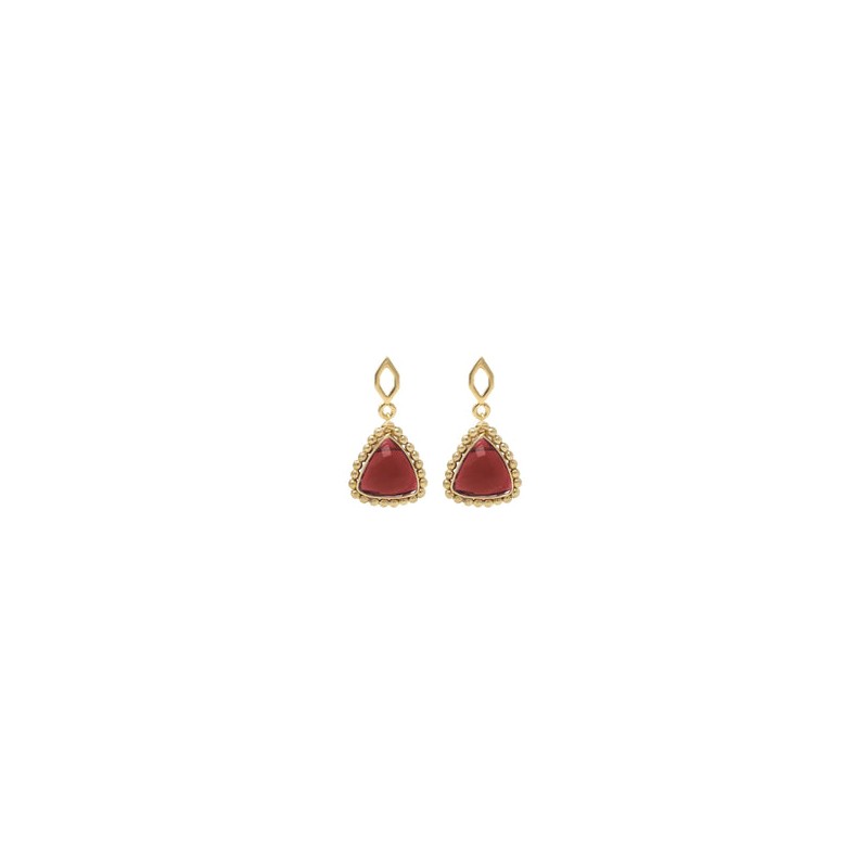 Aretes de Cuarzo Rojo