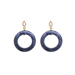 Aretes Navy Madre Perla