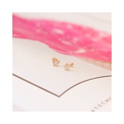 Mini estrella biselada blanca