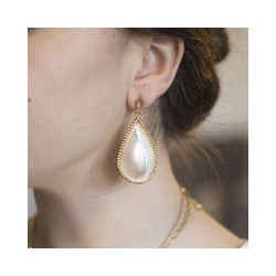 Aretes Gota Grande Madre Perla
