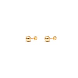 Aretes bolita Oro 10k 3mm