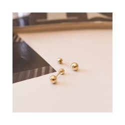 Aretes bolita Oro 10k 3mm