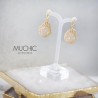 aretes druzy enmarcado