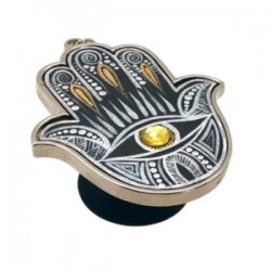 Phone Grip con HAMSA de madera pintada a mano