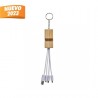 CABLE EASY cargador con llavero y holder de bambú
