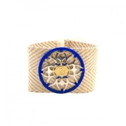 Pulsera ancha chakra “Ajna” color azúl Rey