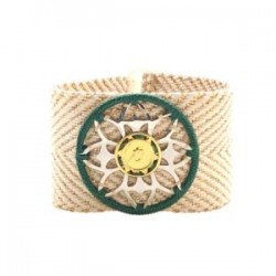 Pulsera ancha chakra “Anahata” color verde