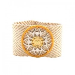 Pulsera ancha chakra “Manipura” color amarillo