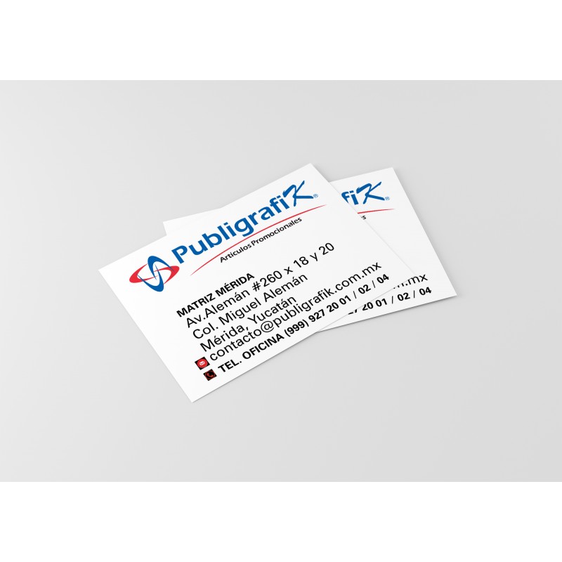 TARJETA DE PRESENTACIÓN 1 CARA COUCHÉ DE 300 GR . ...