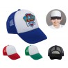 GORRA PARA NIÑOS TRUCKER FRENTE BLANCO MALLA DE CO...