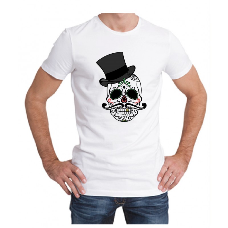 PLAYERA CUELLO REDONDO BLANCA CON SUBLIMACIÓN TAMA...