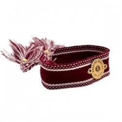 Pulsera bordada con placa de GRACIAS, GRACIAS, GRACIAS vino