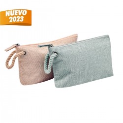 COSMETIQUERA NATALIE de yute con cierre y asa de c...