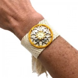 Pulsera ancha chakra “Manipura” color amarillo