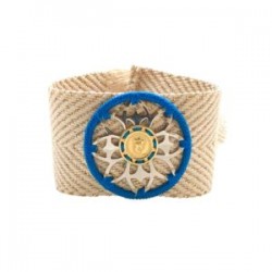 Pulsera ancha chakra “Vishudha” color azul celeste