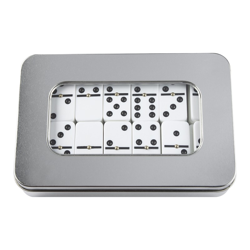 JUEGO DE DOMINÓ Incluye estuche de aluminio con 28...