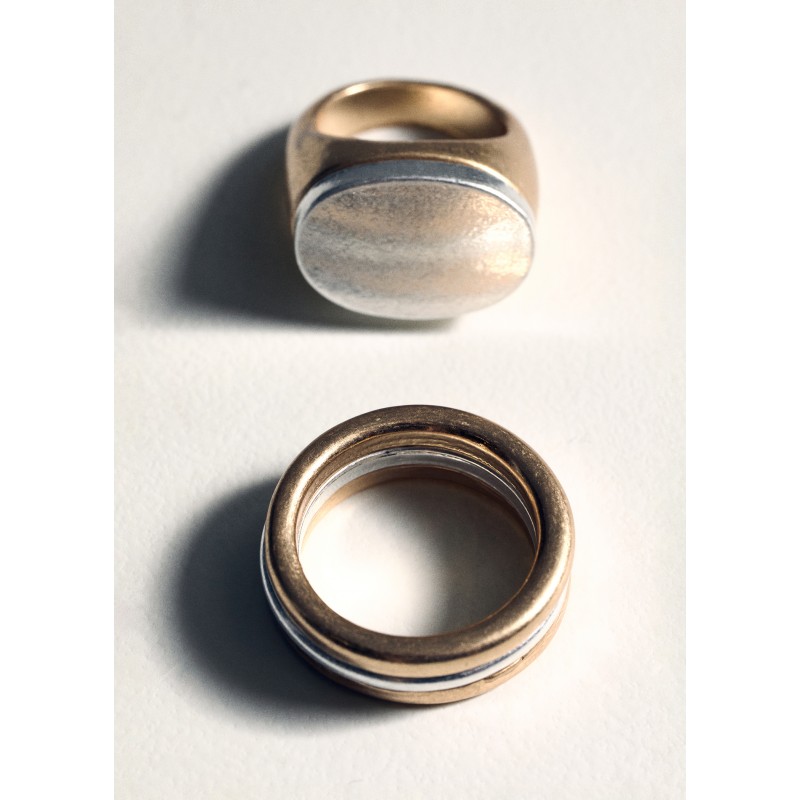 Pack 2 anillos combinados