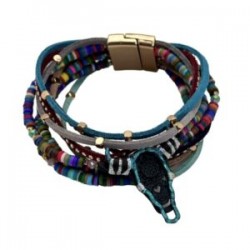 Pulsera con toro de metal calado vintage