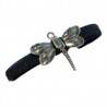 Pulsera de acero inoxidable bordada con libélula