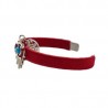 Pulsera de acero inoxidable bordada en rojo con OJO