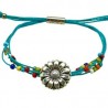 Pulsera de hilo encerado AZUL con chaquira