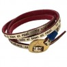 Pulsera de piel con decreto ajustable