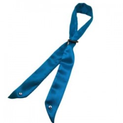 Pulsera de satín con aro bordado color verde turquesa