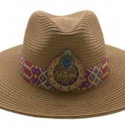 Sombrero Celulosa cinta de chaquira y madera hecho a mano pieza única color café claro