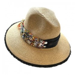 Sombrero con cinta negra y banda tejida huichol bordada