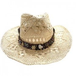 Sombrero Country flex color paja con cafe