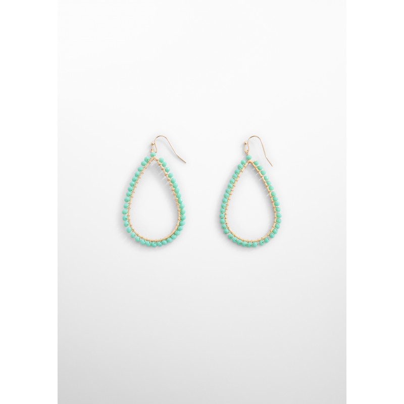 Pendientes ovalados abalorios