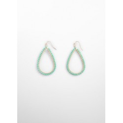 Pendientes ovalados abalorios