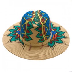 Sombrero pintado a mano pieza única