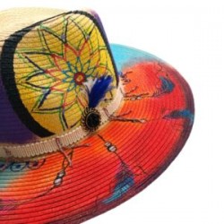 Sombrero pintado a mano pieza única